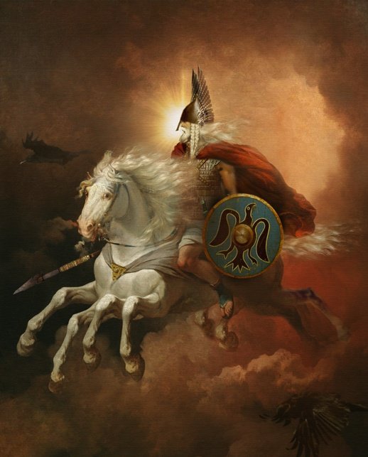 allfather99's tweet image. Riding his 8 legged steed #Sleipnir, #Odin the #Allfather is the one who&apos;s name we remember each #Wednesday. God of #Wisdom and #War, #Death and #Frenzy in battle, he is mysterious and complex. Hail Odin, beloved of #Freya! 
ᚺᚨᛁᛚ᛫ᛟᛞᛁᚾ, ᛒᛖᛚᛟᚹᛖᛞ᛫ᛟᚠ᛫ᚠᚱᛖᛃᚨ!