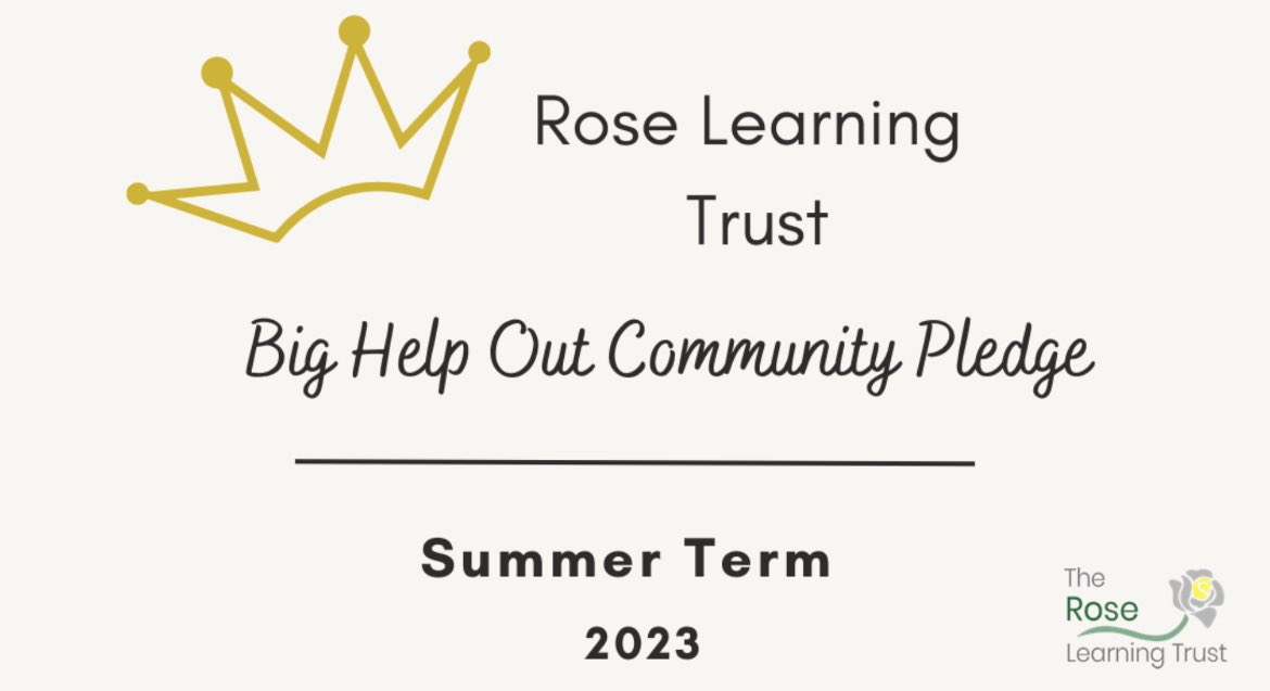 As we head towards the coronation we will be sharing our schools’ Big Help Out Community Pledges with you. Each school has been planning acts of kindness that will support and thank their local communities as part of the coronation celebrations.