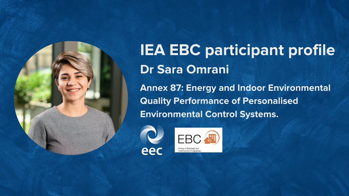 EECouncil's tweet photo. Excited to share the latest profile in our @IEA_EBC Efficiency Leader series. Meet QUT Senior Lecturer Dr Sara Omrani.
We love introducing these passionate professionals and spotlight the work they contribute. 
https://t.co/QE5HGM8ZGi https://t.co/FlxizUO4XQ