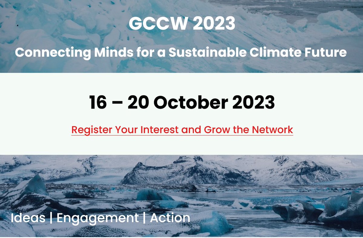 Global Climate Change Week <a href="/GCCWeek/">GCCW</a> is calling on universities around the world to engage with each other, their communities, &amp; policy makers on climate change this Oct. Join the action at globalclimatechangeweek.net