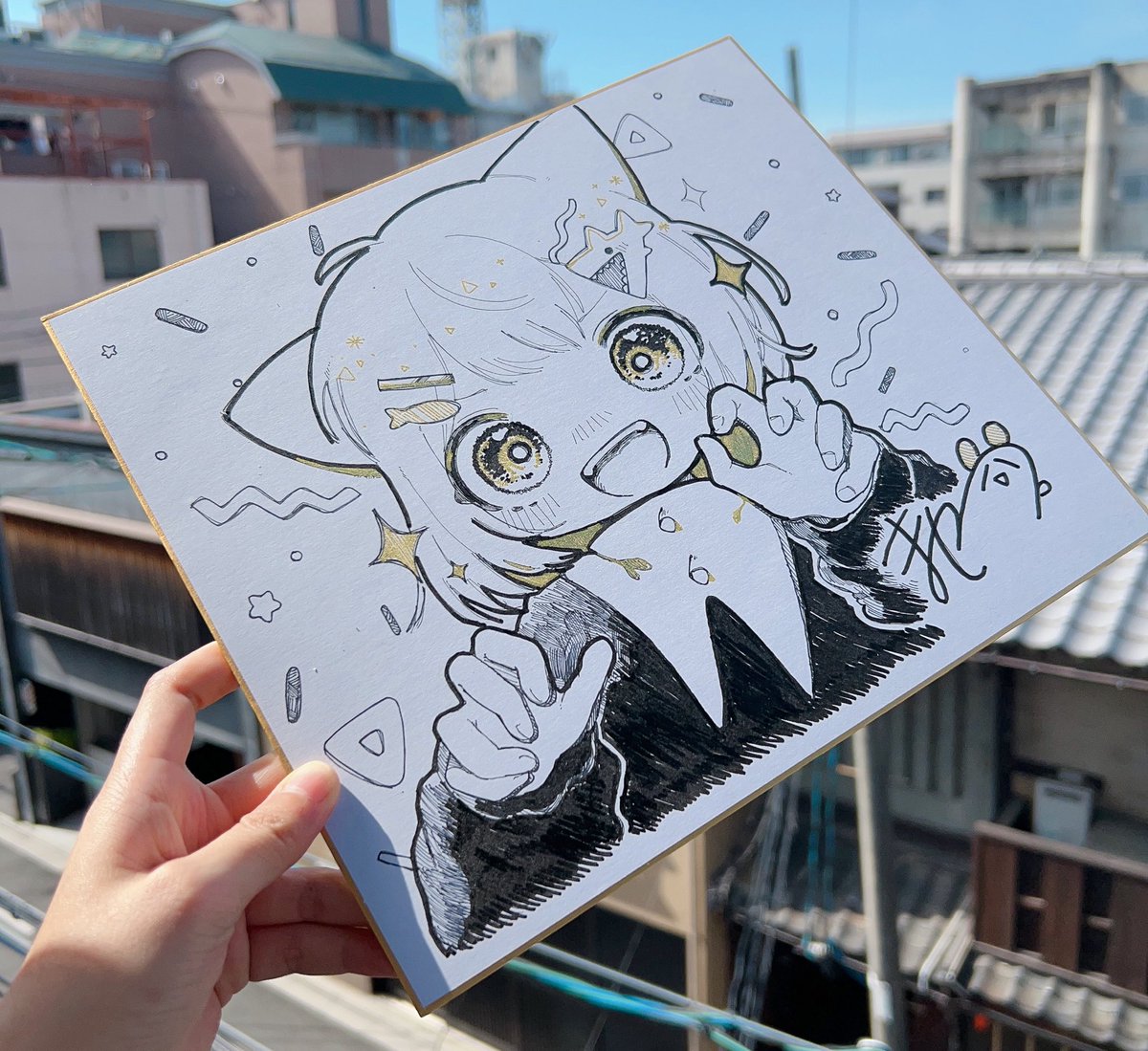 色紙 めちゃめちゃいい感じ☀️