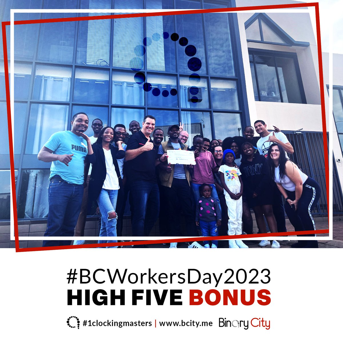 Congratulations to our Workers Day nominator, Selmah Lovekie Selex and the winner of 5k cash, Mr Sacky Vilho! 😍🥳❤ If you missed Facebook Live event, go here --> fb.watch/khFP1Iu8SD/

#BCWorkersDay2023 #HighFiveBonus #1clockingmasters #binarycity bcity.me