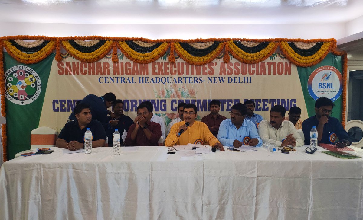 sneachq's tweet photo. SNEA CWC Meeting started at Hyderabad for three days from 03/05/2023 to 05/05/2023.

We will have a fruitful discussion among ourselves to lead BSNL &amp; Executives for glory again. All circles are participating with full zeal &amp; enthusiasm. https://t.co/ziilp5ujD4