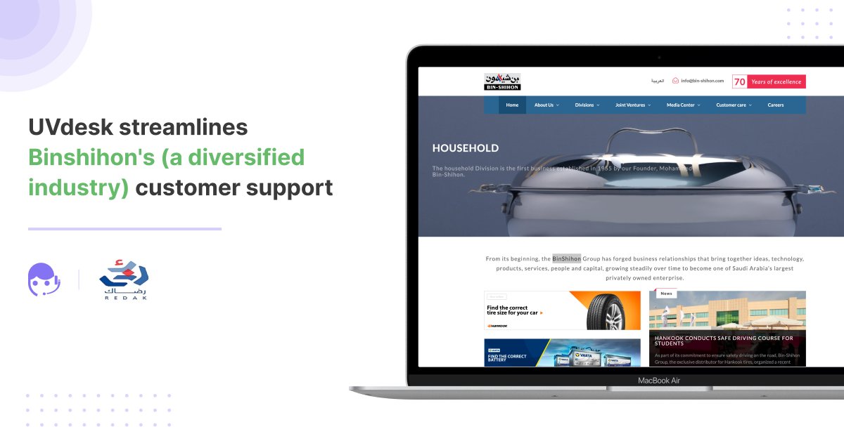 uvdesk's tweet photo. UVdesk has helped Binshihon improve their customer service by streamlining their support operations.

https://t.co/6ttxMQ9sOP

#UVdesk #Helpdesk #Customersupport https://t.co/sJiyCK7XTy