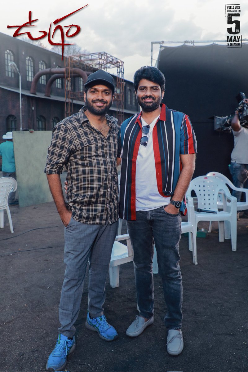 #Ugram Director <a href="/DirVijayK/">Vijay Kanakamedala</a> was on the sets of #NBK108 to meet #NandamuriBalakrishna Garu!

He met Blockbuster Director <a href="/AnilRavipudi/">Anil Ravipudi</a> and <a href="/sreeleela14/">Sreeleela</a>    💥💥

But did he meet #NBK Garu?
Find out in a fun video coming today at 5:04PM. 

<a href="/allarinaresh/">Allari Naresh</a> <a href="/mirnaaofficial/">Mirnaa</a>