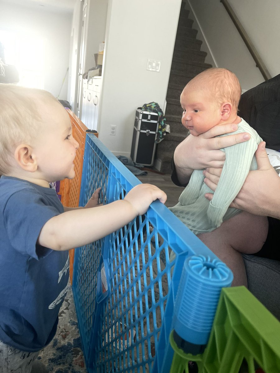 I was so nervous that Cam wouldn’t like the baby. I was wrong. He loves his little brother and constantly goes to check on him while he’s in the pack n play 🥹 its not perfect and he has a hard time sharing me w another baby sometimes but his love for Keegs is precious ❤️❤️❤️
