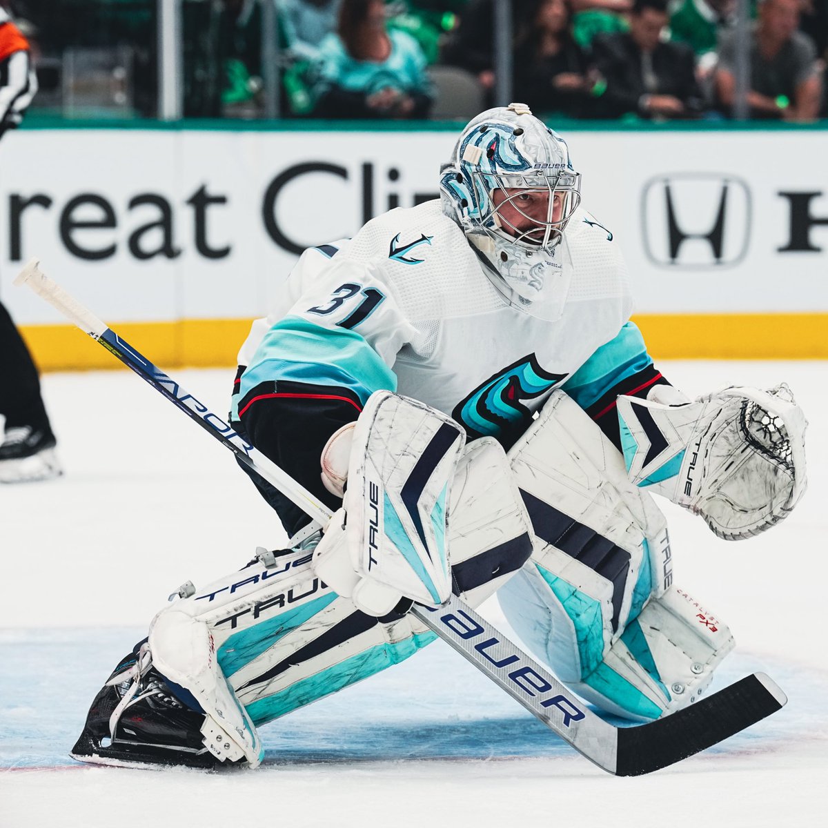 SeattleKraken's tweet image. When we needed him the most, Grubi kept us in it 🫡