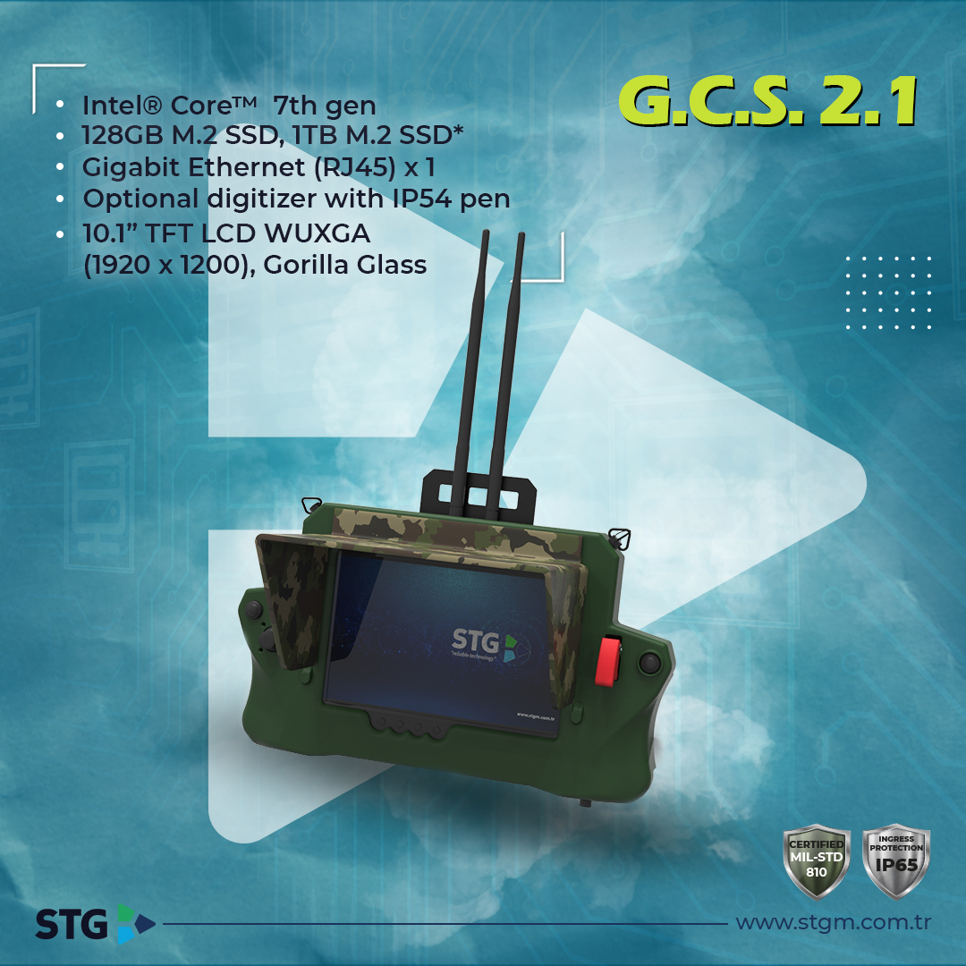 stgmuhendislik's tweet image. GCS is fully rugged, sunlight readable, having 7th or higher generation i-core Intel based CPUs supporting both Windows 10 and Linux Ubuntu Operation Systems with resistive or multitouch capacitive (PCAP) touch screen panels. #groundcontrolstation #stgengineering #MILSTD810 #IP65