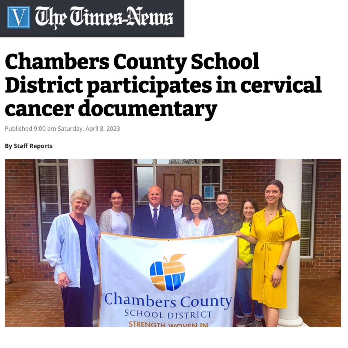 The Conquering Cancer team has made their way over to the USA to embark on the next exciting chapter of the film. 

The Chambers County School district was kind enough to let us come in with our cameras and be part of the film. 

Read more here:
valleytimes-news.com/2023/04/chambe…