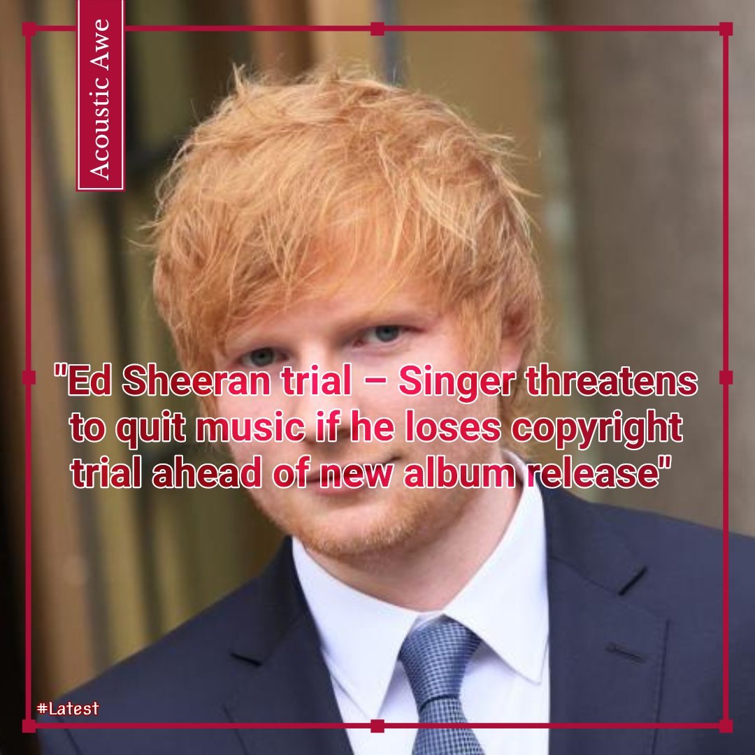 AcousticAwe's tweet photo. Live: update on Ed Sheeran trial.
This is scary for us fans😰.
Do you think the decision Ed Sheeran token is right? 
.
.
#EdSheeran #edsheeranupdates #edsheernnews #edsheeranlove #perfectedsheeran #MetGala #edsheeranfans #edsheeranfam #edsheerancommunity https://t.co/lFEQbFRyt1