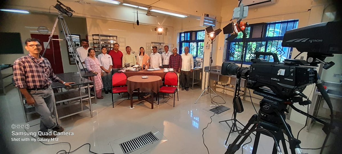 IHMGOA1's tweet photo. Happy to have Doordarshan Goa, filming episodes curated by IHM Goa Faculty.
#BTS #ihmgoa #ddgoa https://t.co/i87nSrvomj