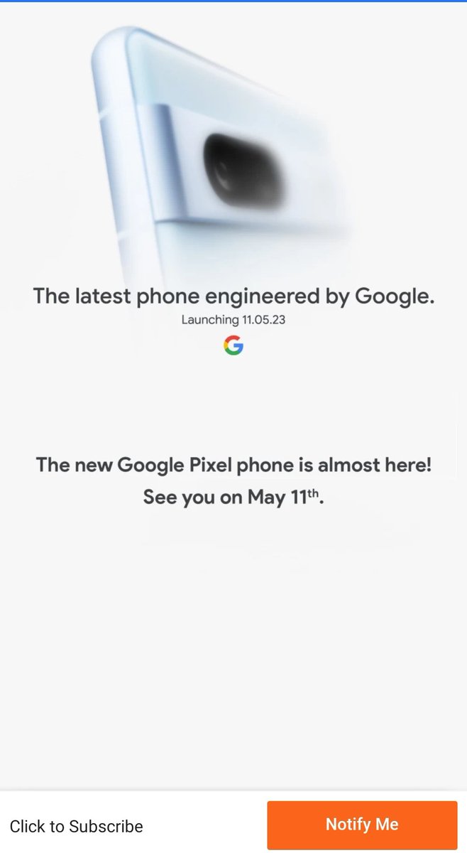 YashTech2K's tweet photo. #GooglePixel7a Launching in India 
(11/05/23) #SaveTheDate https://t.co/oXHdgas1ZF