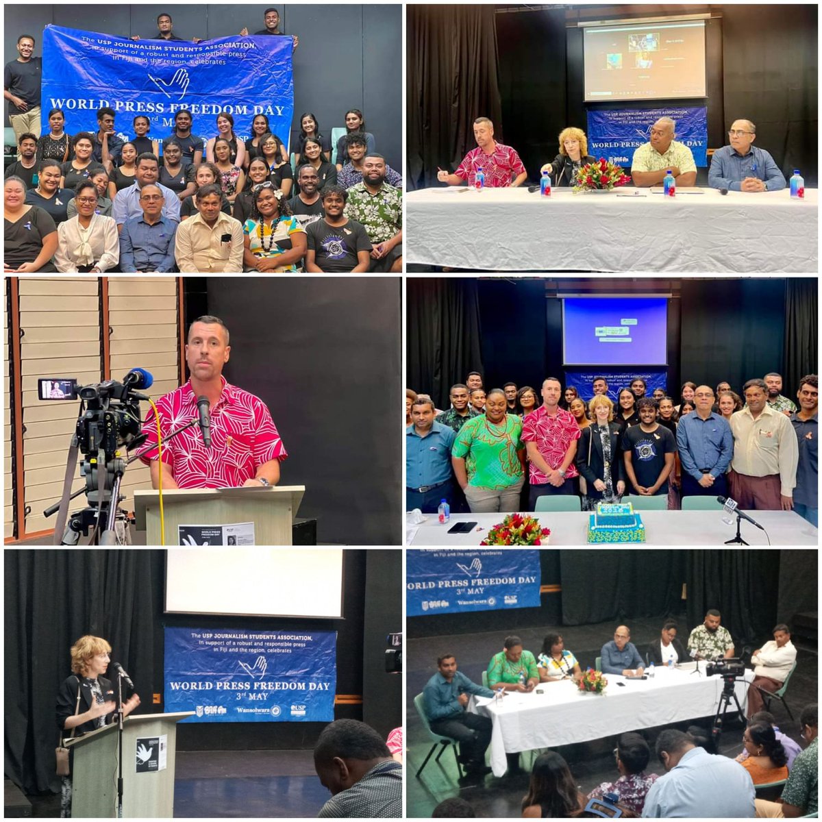 'Laws that suppress information like the MIDA Act must never be allowed again in our country.' - Fred Wesley, FJ Times editor in chief at the USP Journalism Programme's World Press Freedom Day seminar in Suva 2day. @ShailendraBSing @GeraldP87 @fijitimes Images: @UniSouthPacific