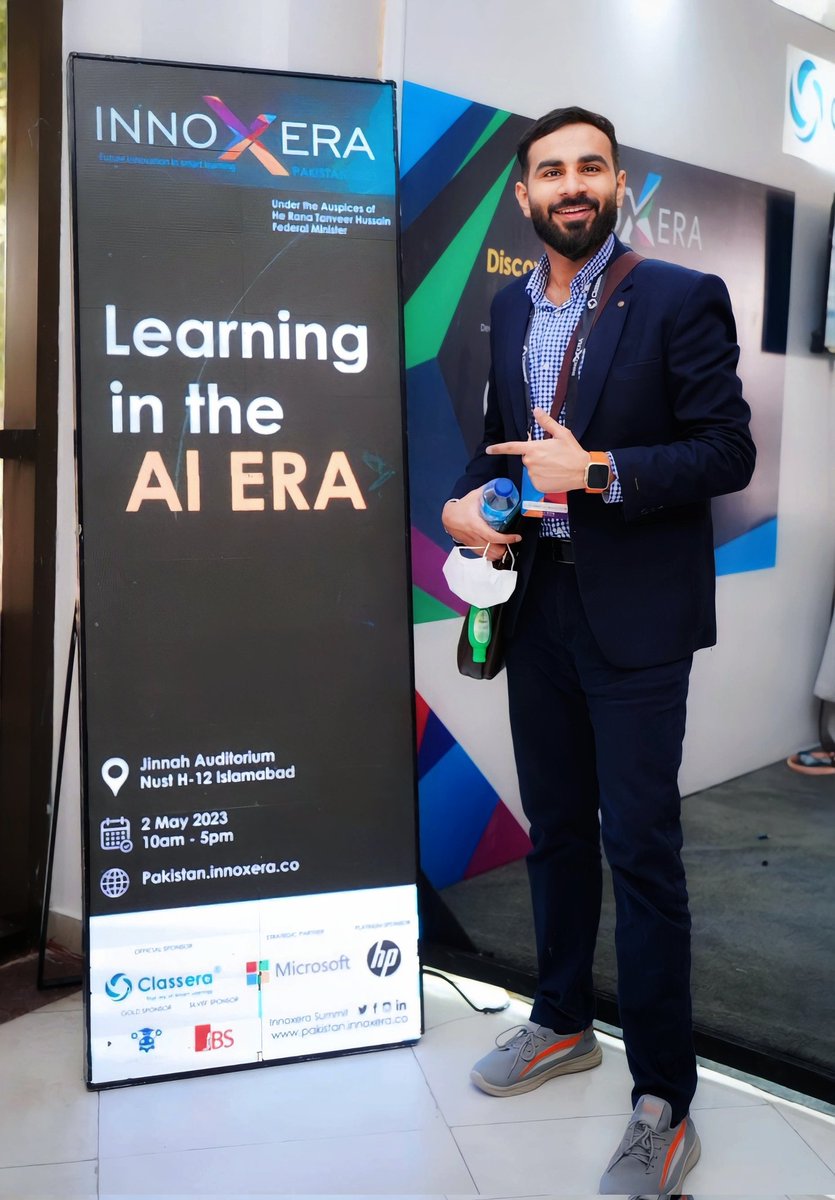 zeeshaniqbal003's tweet photo. Representing The @CareerClass2019 Pvt. Ltd. At Innoxera 2023 Pakistan EdTech Summit - Learning in the AI Era.
#TheCareerClass #MakeItHappen #MakeItRelevant #MakeItFutureproof #NextChapter #PR #summit #edtech #innovation #tech #ai #innoxera2023 #islamabad #Pakistan https://t.co/BGASdLPfcV