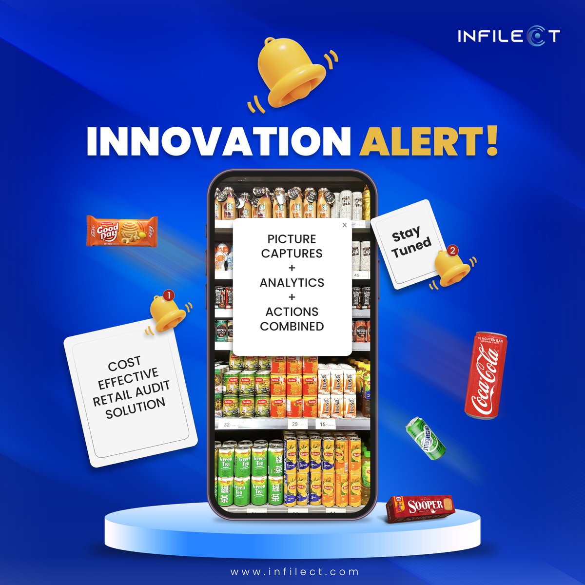 Infilect_Inc's tweet photo. All the retail execution insights you need, in one space, created by Infilect! Stay tuned to find out how our new service can help you and your brand.

#retail #retailinnovation #audits #solution #newsolution #imagerecognition #ir #artificialintelligence #ai #cpg #fmcg https://t.co/bpzkPfYG1W