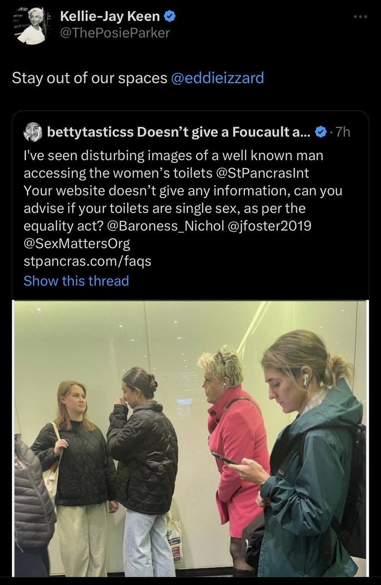 The fight for  #TransRights is the fight to not be photoed in the bathroom, not have our genitals ‘checked’ at sporting events, not to have our appearance policed &amp; commented on, to be allowed to be in the world as ourselves - this is everyone’s fight

#TransRightsAreHumanRights