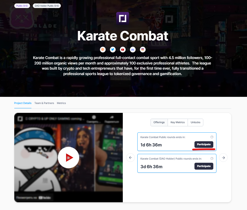 blackycodac's tweet photo. @KarateCombat public SHO on @daomaker is live!  
Follow this steps to register:  

1. Go here: https://t.co/XmgFGQcEzI
2. Scroll and click “Participate”   

Register via the link above to get additional 50% to your score points https://t.co/gjJaf7UneI https://t.co/AC5Ejynjdh