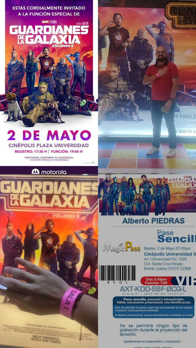 ¡Peliculón! ¡Definitivamente es Cine!
Hoy asistimos al Pre-estreno de #GuardiansOfTheGalaxyVol3 en <a href="/Cinepolis/">Cinépolis</a>. ¡Gracias <a href="/MotorolaMX/">Motorola México</a>  por invitarnos! Excelente experiencia <a href="/theciu/">The CIU</a>