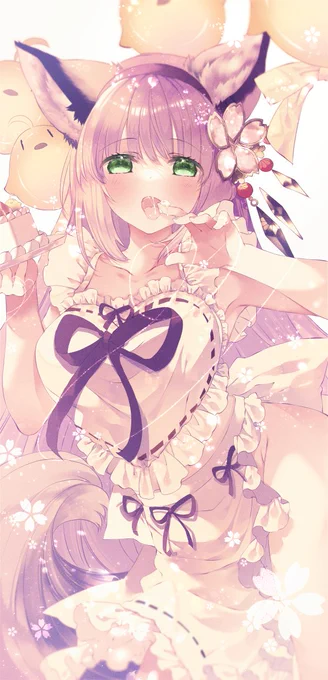 しろきつね先生お誕生日おめでとうございます(*˘︶˘*).。.:*これからも応援してます(*˘︶˘*).。.:*  #アズールレーン #花月