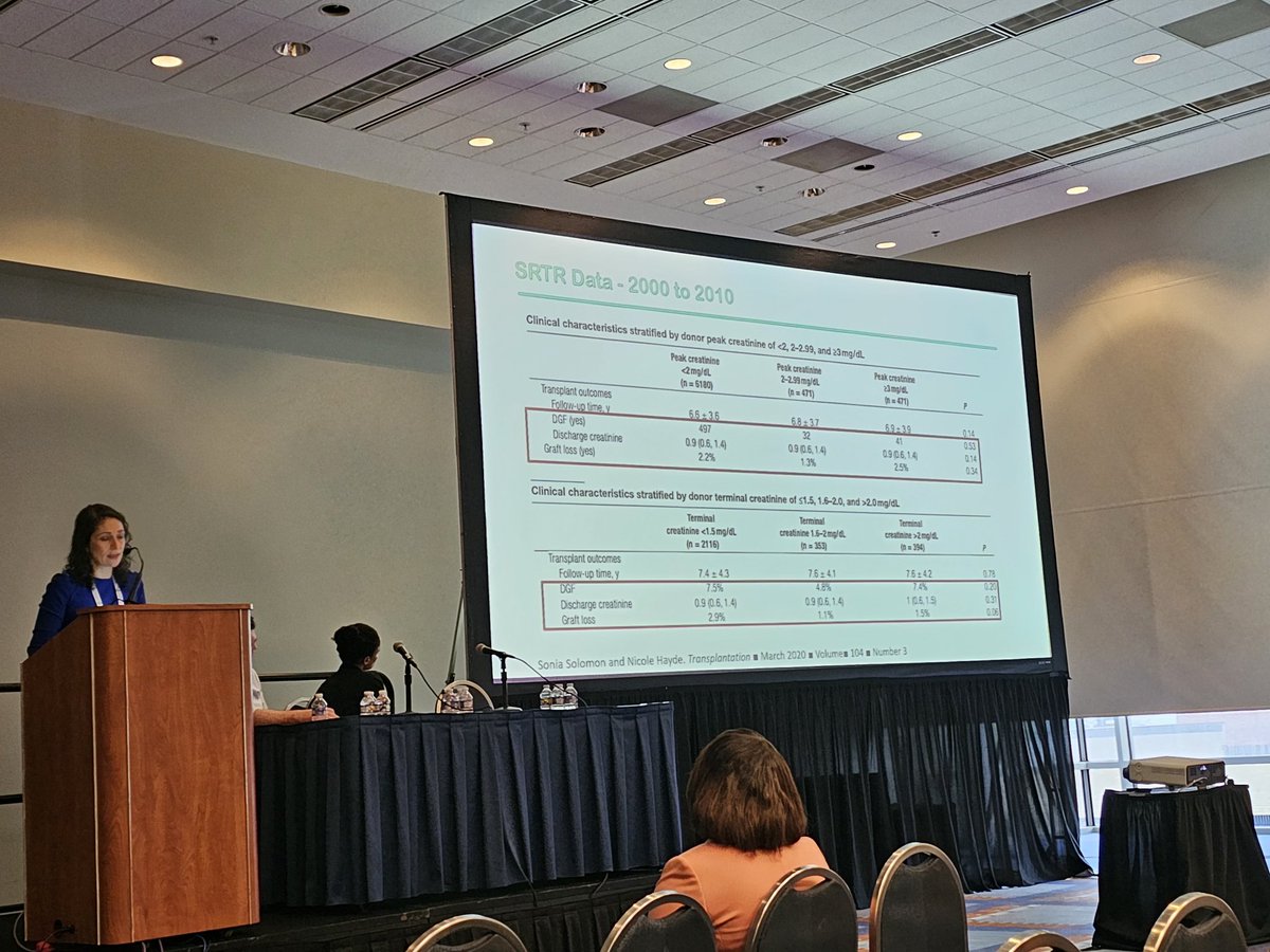 One of my favorite sessions at @ASPN23 <a href="/ASPNeph/">American Society of Pediatric Nephrology</a> Frontiers of Transplantation in Children, moderated by Dr. <a href="/NicoleHayde2/">Nicole Hayde MD, MS</a>. I love how Dr. Garro is referencing Dr. Hayde's work here.