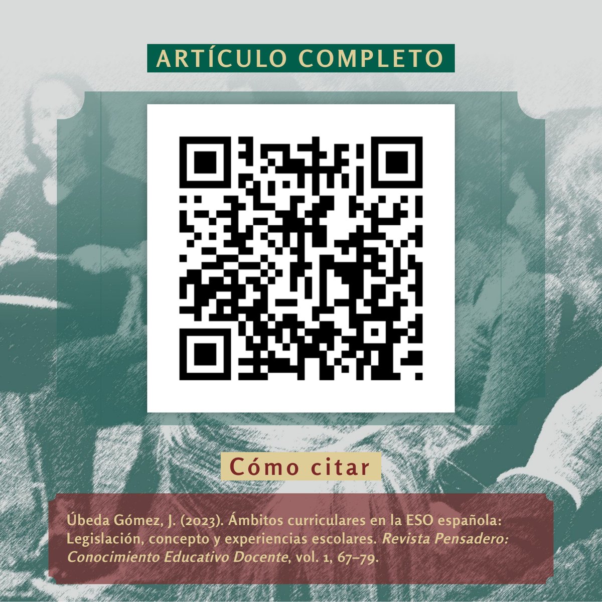 Hoy compartimos un nuevo artículo de la #RevistaPensadero: "Ámbitos curriculares en la ESO española", de <a href="/JorgeFilosofo/">Jorge Úbeda</a>. Incluye un estudio de las experiencias del <a href="/IesFSL/">IES Font de Sant Lluís</a> y de @TrilemaElPilar. Descárgalo en revistapensadero.org/portada/articl… #LOMLOE #Secundaria #Currículo #Competencias