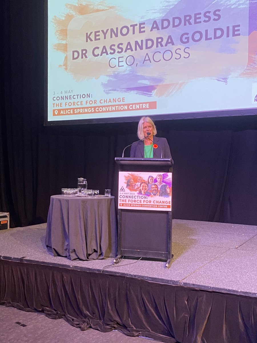 NTCOSS's tweet photo. Community sector workers in Alice Springs, no politician will stop you doing the incredible work you are doing. I will always have your back. @ACOSS ceo @cassandragoldie #ntcossconference https://t.co/v8TNO9P58V