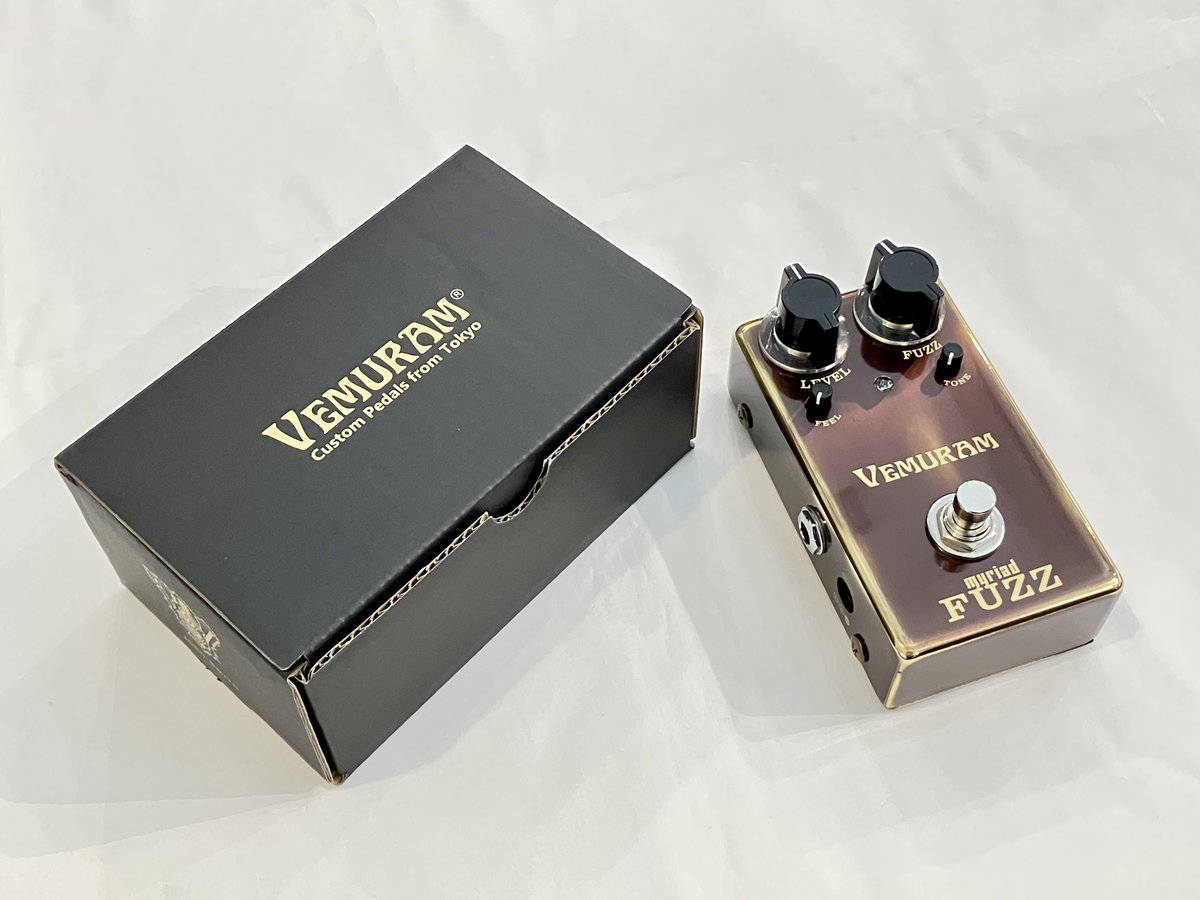 gakkido's tweet photo. 【入荷情報】
受注停止になっていましたVemramのMyriad Fuzz(¥47,080)が入荷しました！！
数台確保しましたので気になっていた方は是非しそうにご来店ください！！
次回の入荷も未定となっておりますのでお早目にご来店ください。
#岡山 #vemuram #myriadfuzz #fuzz #ファズ #Assh https://t.co/gZ1Mg9W6fK