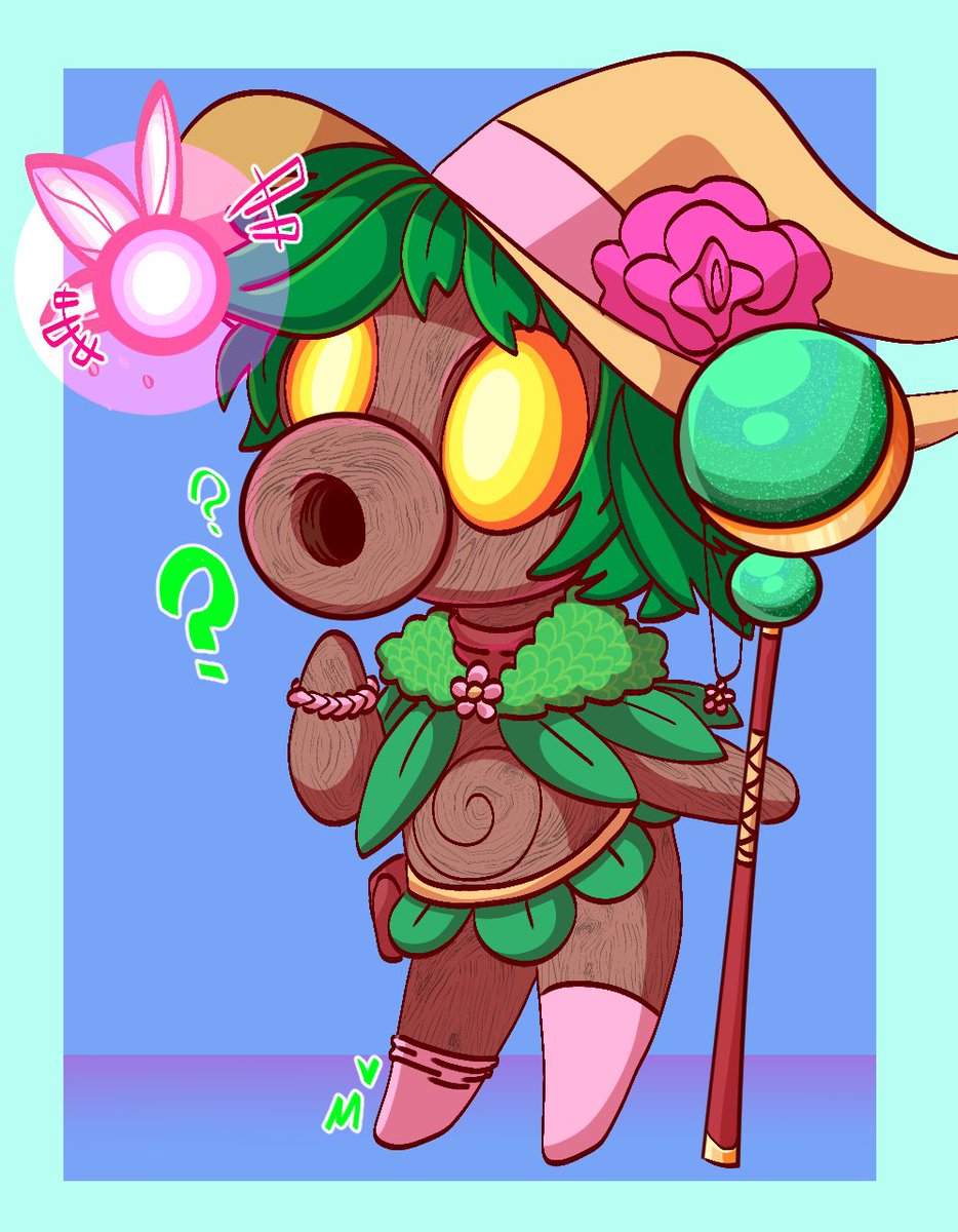 sugariicreep's tweet photo. this adorable picture was drawn by @lazyborb ! It's my Deku Scrub PC and my fiancé's Fairy Chara. for our Zelda D&amp;D Campaign! I absolutely adore it! 💜💜💜 (please go check them out they're talented asf) #vtuber #envtuber #vtuberfanart #zelda #DnD https://t.co/scxKJamFTD