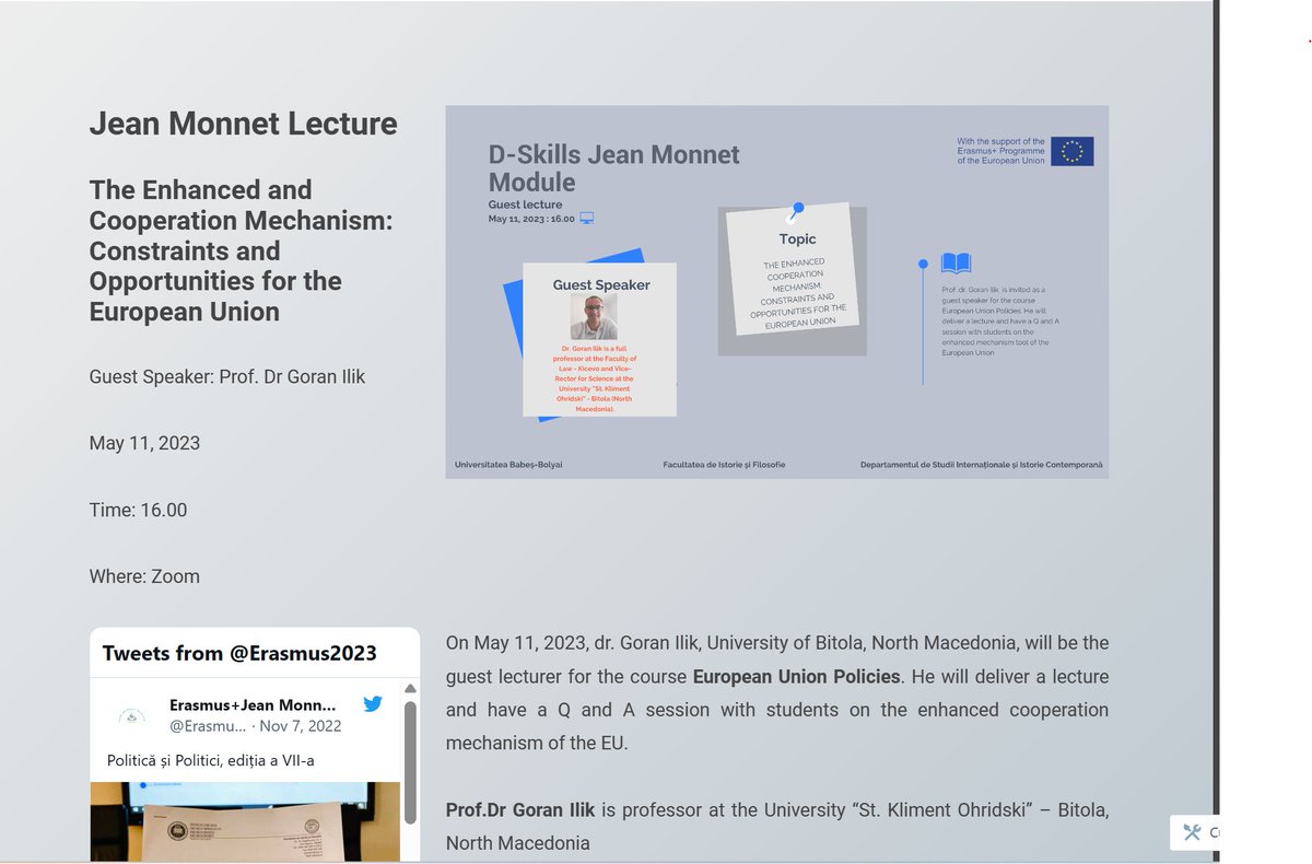 Erasmus+Jean Monnet Module D-Skills(2020-2023) tweet media