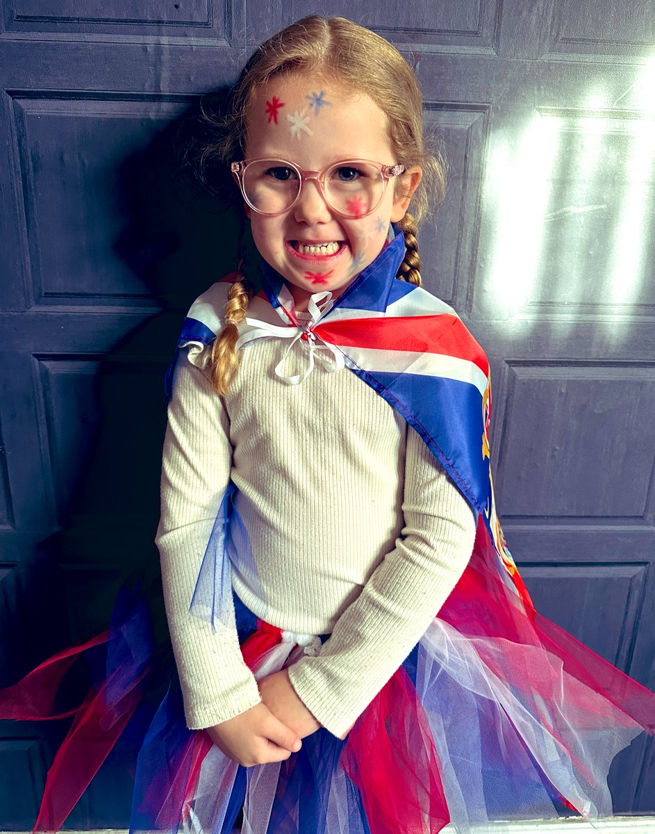 Georgie ready for Red white and blue day <a href="/KingsOak2018/">King’s Oak Academy</a>