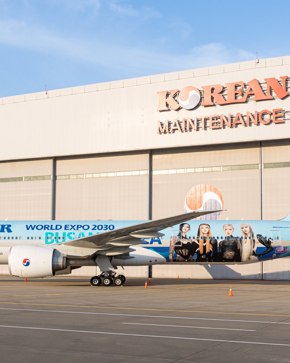 KoreanAir's tweet photo. 2030 부산세계박람회 유치 염원을 담은 대한항공 래핑 항공기가 이륙합니다

부산의 세계박람회 유치 지원을 위해 새 옷을 입은 우리 항공기!
인천발 파리행 KE901편을 시작으로, 전 세계 하늘을 누리며 부산세계박람회 유치를 홍보할 예정입니다. https://t.co/YNo4e4xHjN