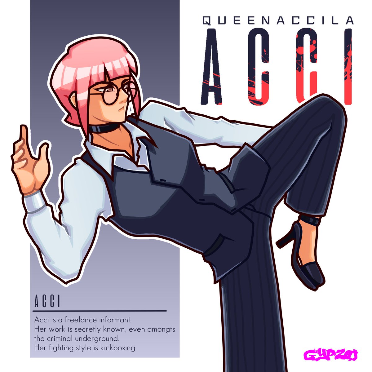 queenaccila OC art trade 🕵️‍♀️🌸