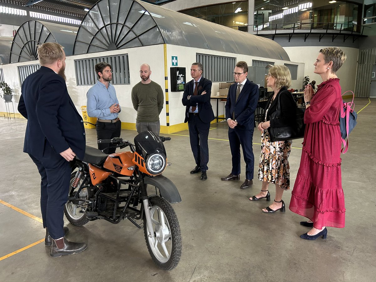Inspiring visit to <a href="/roamelectric/">Roam</a> today with 3 Swedish ambassadors. Currently ramping up production to push 1000’s of e-bikes onto the roads of East Africa through partnership with <a href="/mkopakenya/">M-KOPA Kenya</a> True impact and amazing startup story. 

With <a href="/SwedeninUG/">Embassy of Sweden in Kampala</a> <a href="/SwedeninRW/">Sweden in Rwanda</a> <a href="/SwedeninDRCongo/">Sweden in DR Congo</a>