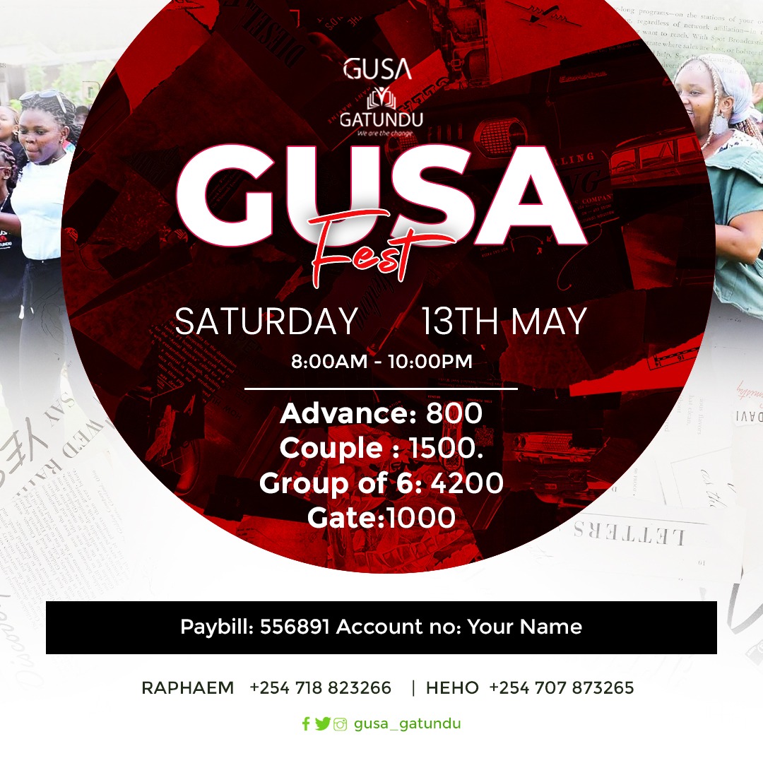 _NyamBooRa's tweet photo. GUSA FEST is going down at Mystical Waterfront on Saturday 13th May. Get your tickets for an experience you'll never forget.
Nothing short of DOPE🔥
@gusa_gatundu 
#iamgusa 
#gusafest https://t.co/O4ydohBTR5
