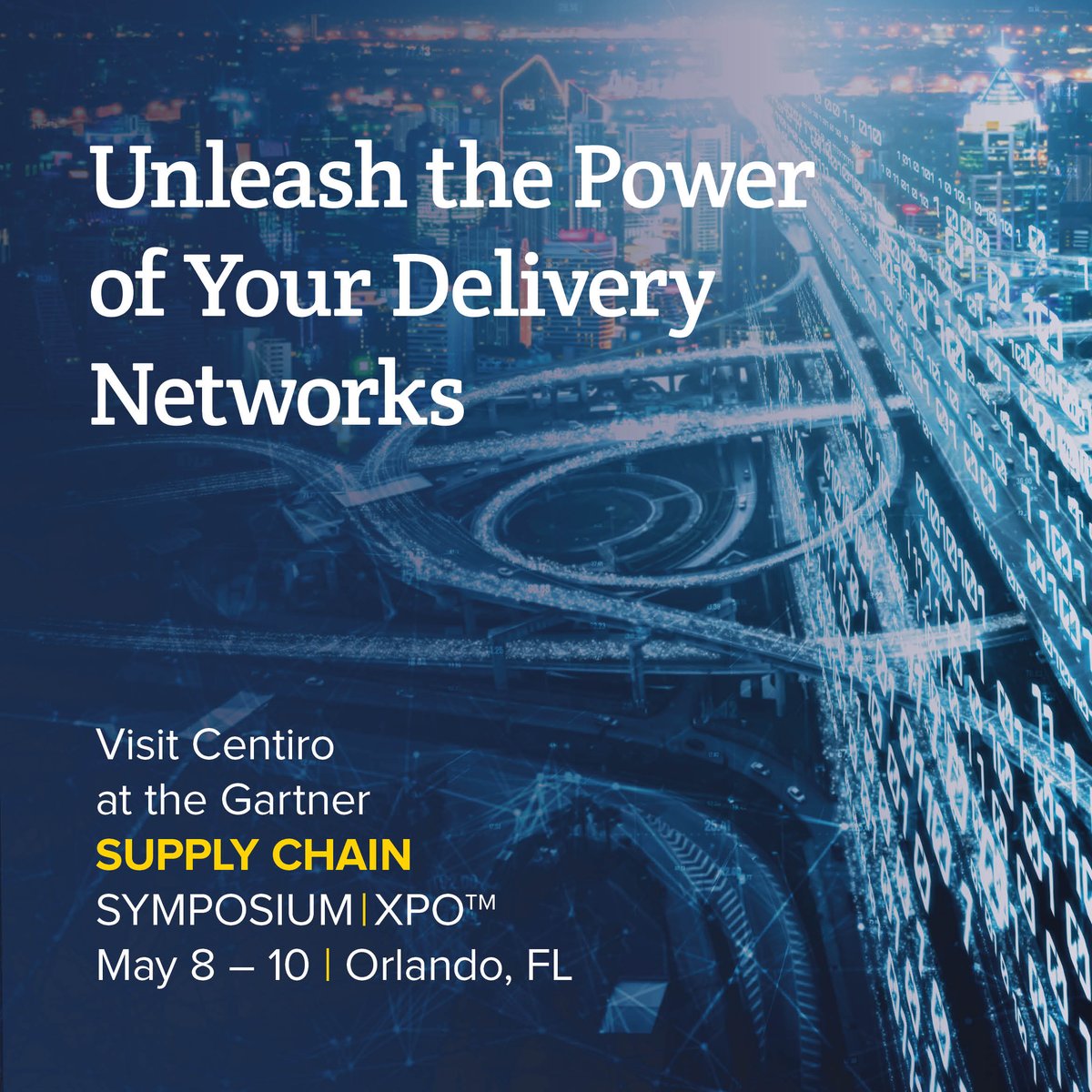 centiro's tweet photo. We are thrilled to be a part of the Gartner Supply Chain Symposium/Xpo™ 2023 conference. Join us at booth #814 for a chat about how to unleash the power of your delivery networks.

#DeliveryNetworks #SupplyChain #Gartner #GartnerSupplyChain #Centiro https://t.co/Nzt6sejyRd