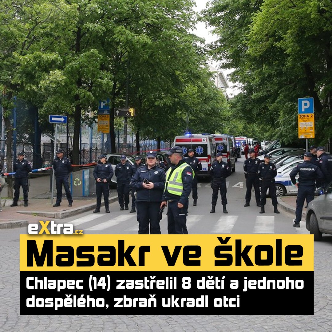 eXtraCZ's tweet photo. 1/V srbském Bělehradu došlo ke krvavému masakru.
 https://t.co/UgB6i4ifc0 https://t.co/IikZW20sG7