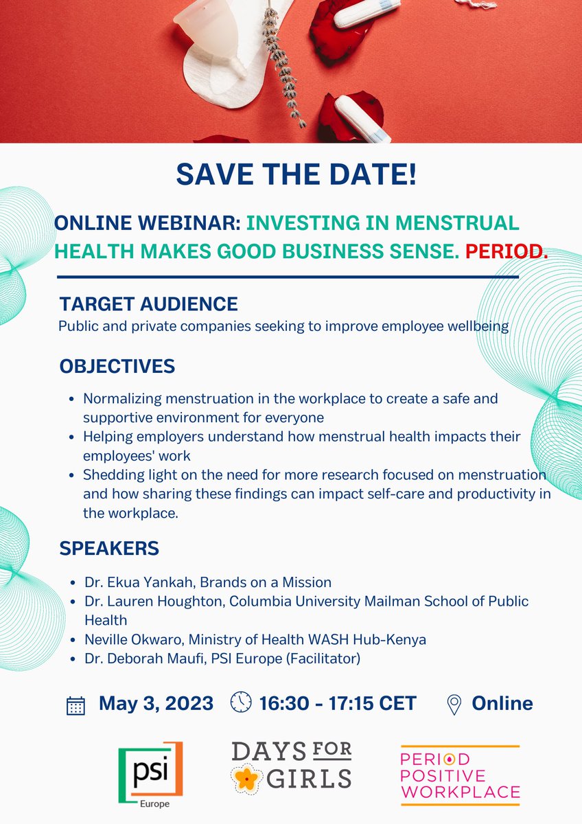 Please join us today! <a href="/DaysForGirls/">Days for Girls</a>   <a href="/DeborahMaufi/">Deborah Maufi MBBS, MBA</a>