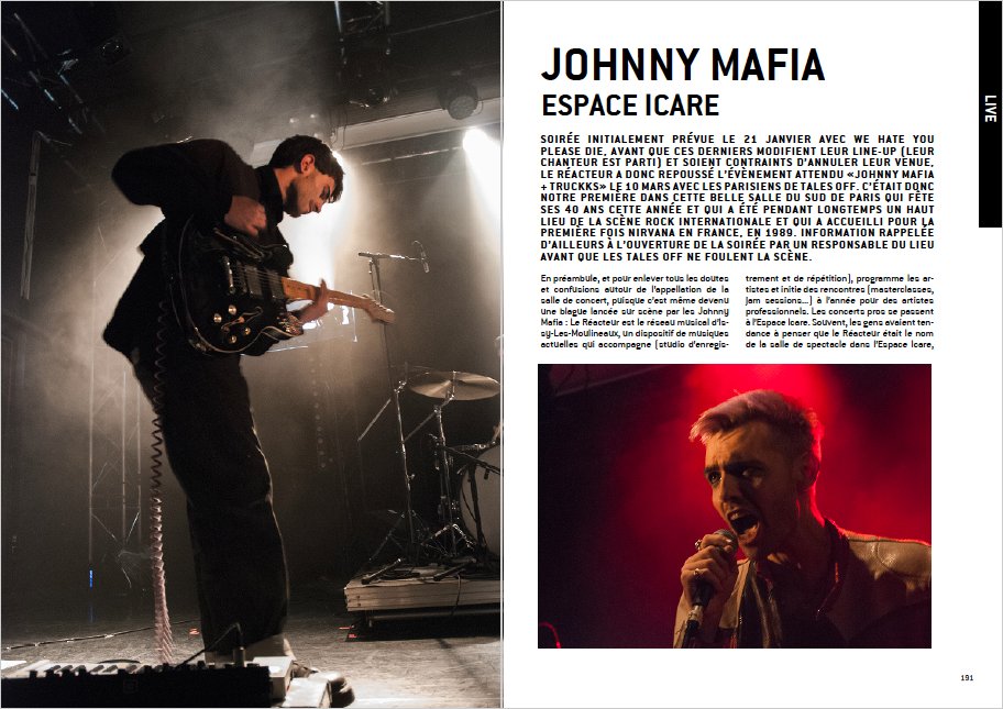 WFenec's tweet photo. #WFENECMAG / N°55 : #LIVEREPORT p.190 de @JohnnyMafia1 / Truckks / @TalesOffMusic à Espace Icare / @Lereacteur92 (@Issylesmoul) -> https://t.co/Yex7JFNo3e 
#JohnnyMafia #truckks #talesoff #live #rock https://t.co/PhJdPKC5O3