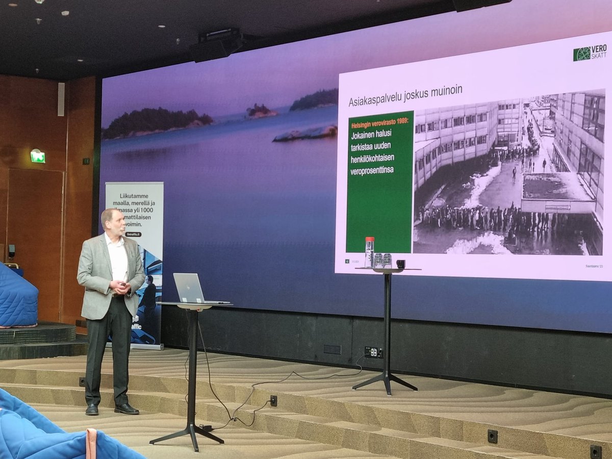 Kävin kertomassa <a href="/Verouutiset/">Verouutiset</a> kehitysmatkasta digitalisaation, datan käytön ja ekosysteemien alueella <a href="/Fintraffic_fi/">Fintraffic</a> johdolle. Samalla katsaus historiaan palveluista joskus muinoin, kun kaikki piti hoitaa verotoimistossa. Onneksi meillä on nyt OmaVero.