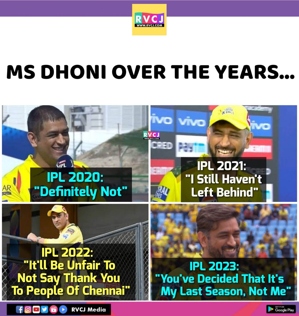 RVCJ_FB's tweet photo. MS Dhoni Over The Years
#IPL2023 #LSGvCSK https://t.co/scsVJjdh8f