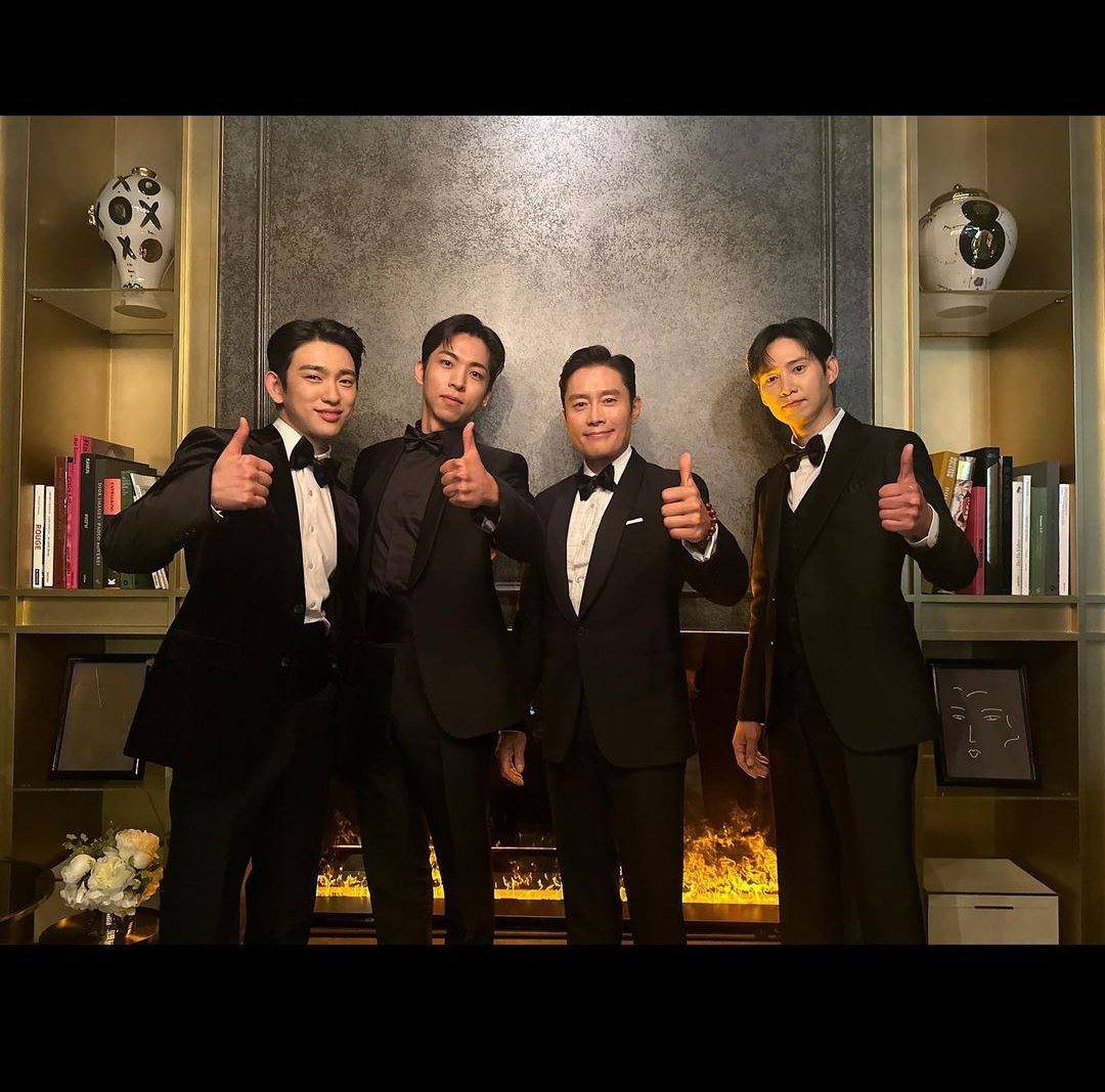 PO7SON's tweet photo. ‹ 𝗔𝘁𝘁 › 𝗕𝗛 𝗘𝗻𝘁𝗲𝗿𝘁𝗮𝗶𝗻𝗺𝗲𝗻𝘁, @JY49P and other actors in 59th Baeksang Awards’ https://t.co/9264GZj7ZM