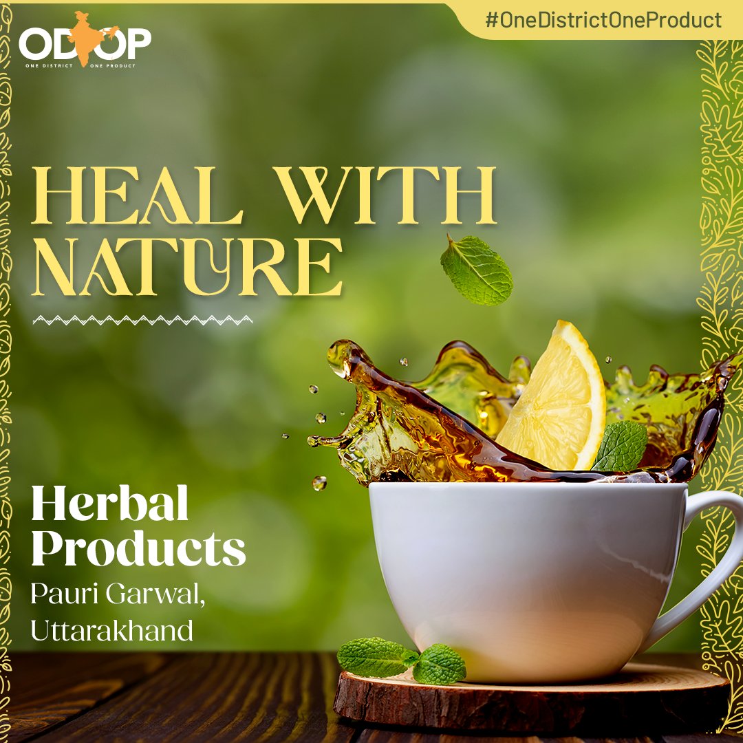 #OneDistrictOneProduct

Made from locally-sourced herbs, Pauri Garwal’s herbal products are popularly used as natural alternatives for health benefits.

Know more at bit.ly/II_ODOP

#Uttarakhand #InvestInUttarakhand #ODOP #InvestIndia @DestinationUKIS