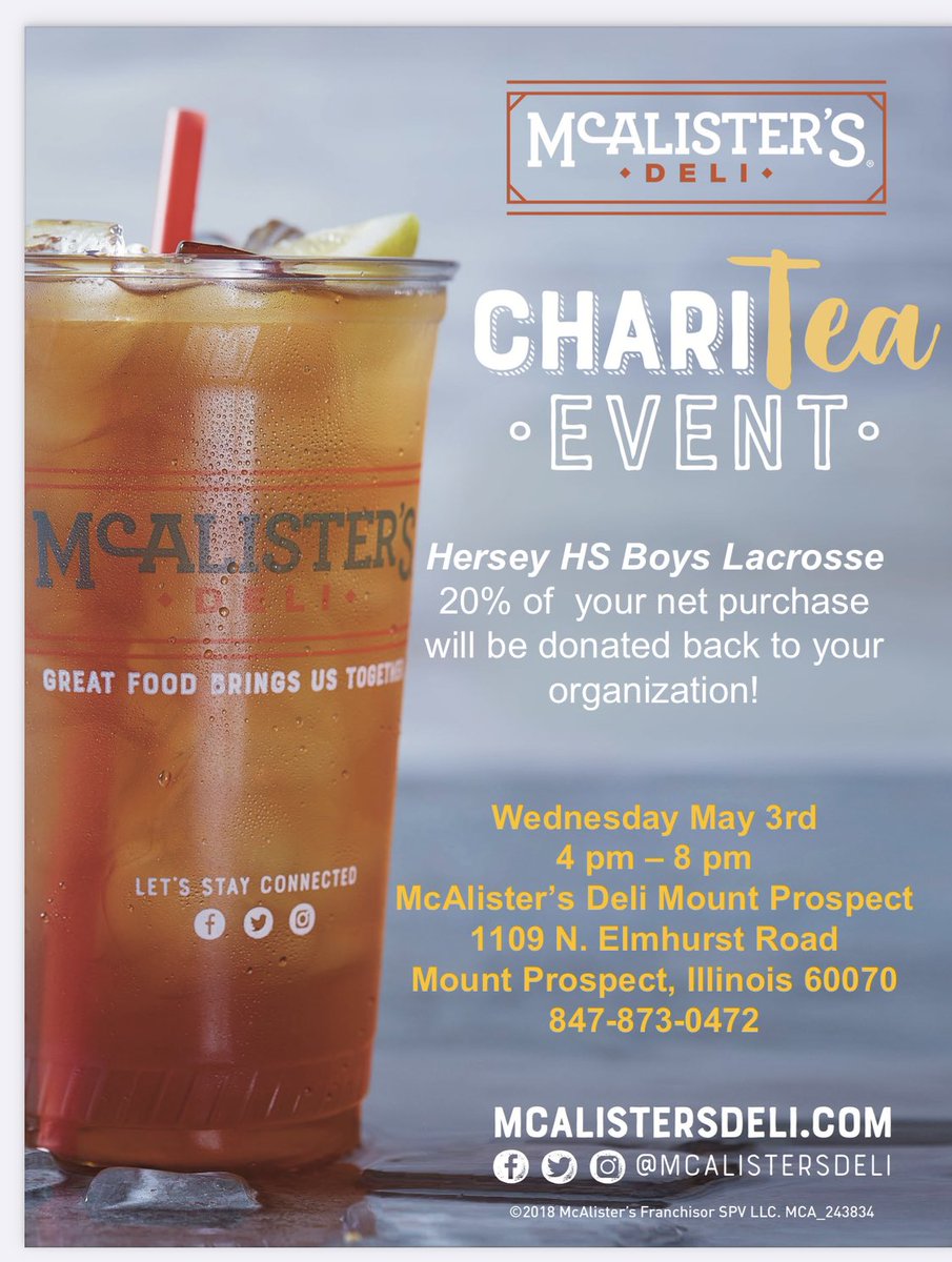 Flower pick up day- and support our boys by eating at McAlister’s from 4-8 tonight. Must show flyer.
