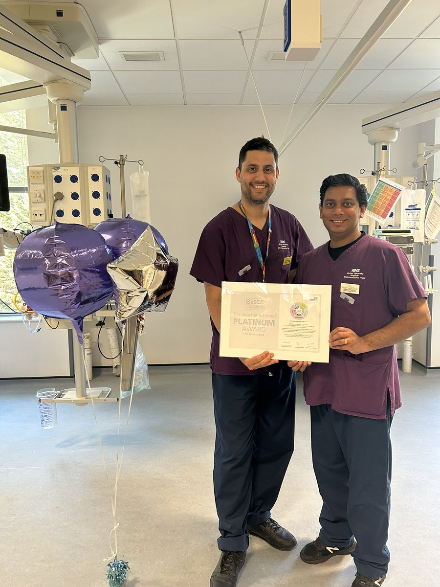 FedeFruinque's tweet photo. Congratulations to all CTCCU unit at the heart centre in JR Hospital for the #platinum #oxsca award π₯ππvery proud to be part of the team #johnradcliffehospital #oxford #Award https://t.co/zUn7Yg9qLD