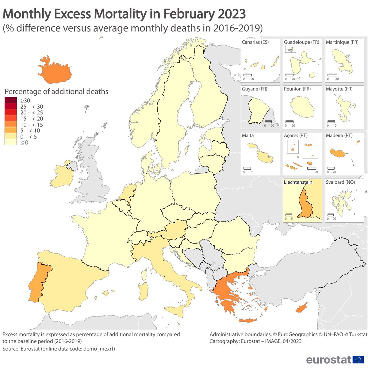 lennie_tristano's tweet image. Το Φλεβάρη 2023 για πρώτη φορά μετά τον covid (Φλεβ 2020) η θνητότητα στην ΕΕ έπεσε στο -2.3%.
Στην Ελλάδα όμως βρίσκεται στο 12.3%!

Ας μας πει ο «δολοφόνος» Μητσοτακης γιατί

ec.europa.eu/eurostat/stati… #Eurostat #StatisticsExplained