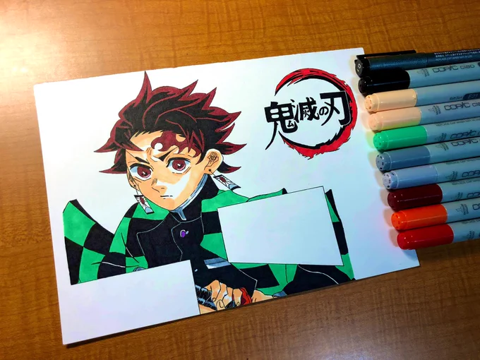 過去絵鬼滅の刃 #模写 #鬼滅の刃