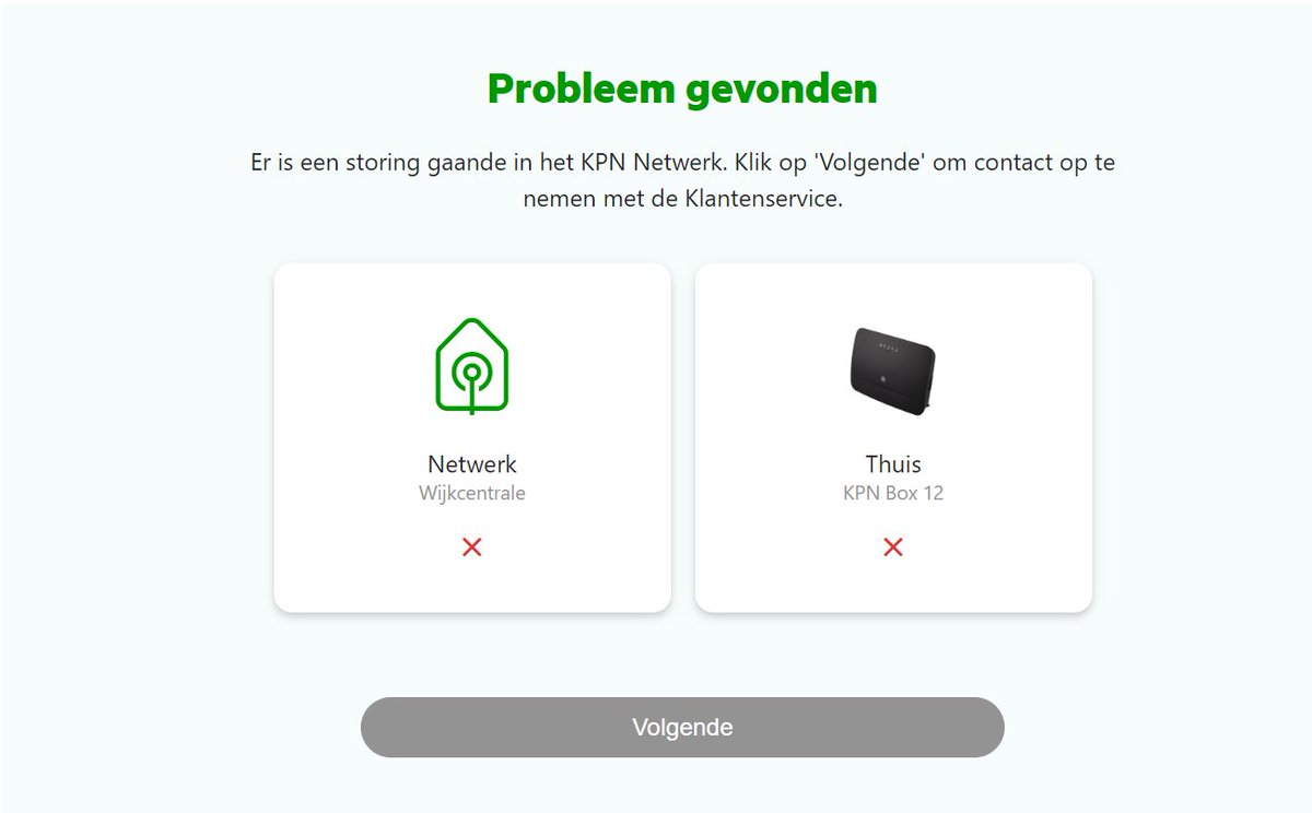 eddie4nl's tweet photo. @KPN  @KPNwebcare  Jullie eigen service pagina laat zien dat de wijk centrale down is. Maar jullie service desk wil mij langs de buren laten gaan om te vragen of ze KPN hebben en of ze kunnen bellen voordat er iets geëscaleerd kan worden. ETA voor een oplossing is Zaterdag.... https://t.co/LV6R7VnOzy