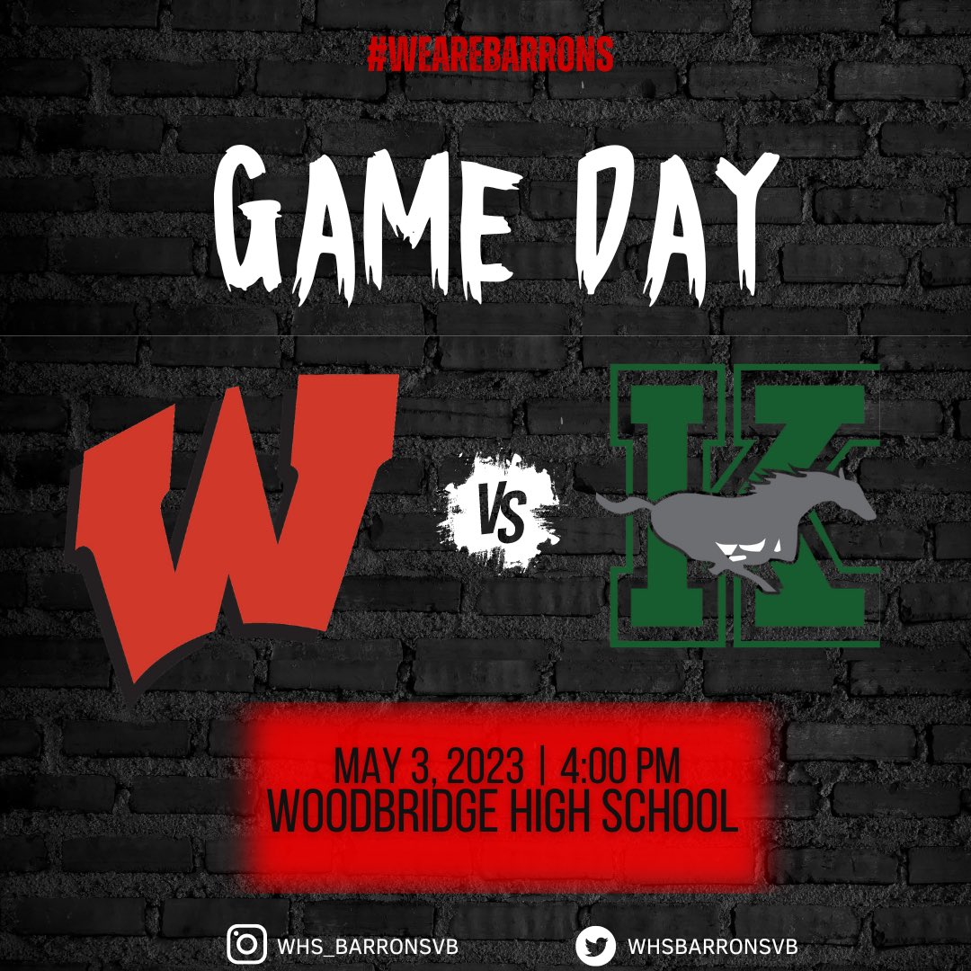 WHSbarronsVB's tweet photo. Another game day! Barrons will play JFK home today starting at 4 PM. See you there! #WeAreBarrons 🔴🏐⚫️ https://t.co/TGvHQejl8a