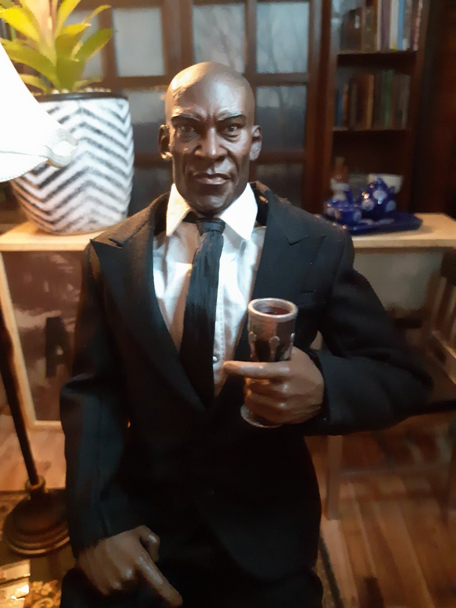 catcurl's tweet photo. Peter Mensah standing in for Rick Worthy as my Alpha Vampire :) #supernatural #alphavampire #supernaturalfamilyforever #spndiorama #spnfanart #catcurl https://t.co/72hjRfuZ0F