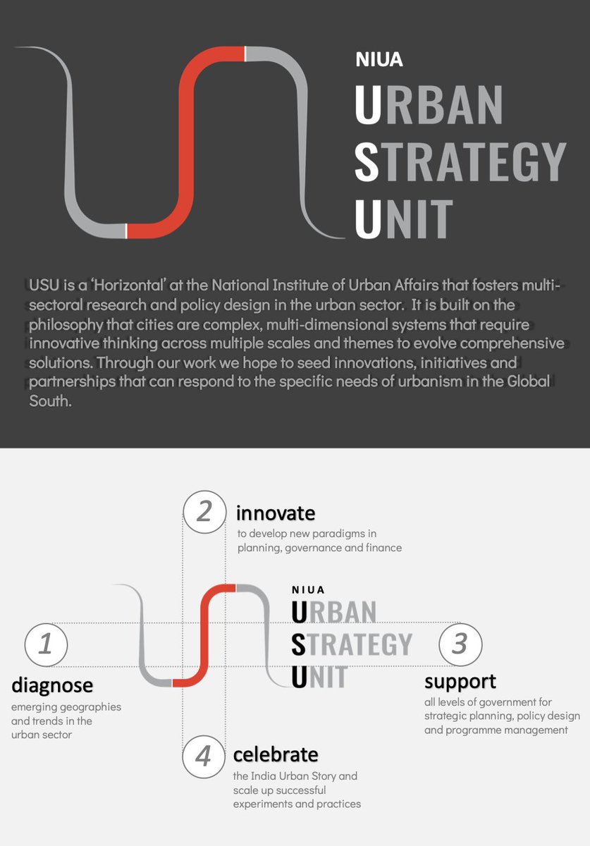 <a href="/NIUA_India/">NIUA_India</a> is proud to announce the setting up of the #UrbanStrategyUnit (#USU) as a ‘horizontal’ to build upon #NIUA’s vast body of work to assimilate cross-sectoral intersections &amp; develop holistic solutions that respond to the specific needs of the urban sector.
<a href="/hiteshvaidya/">hitesh Vaidya</a>